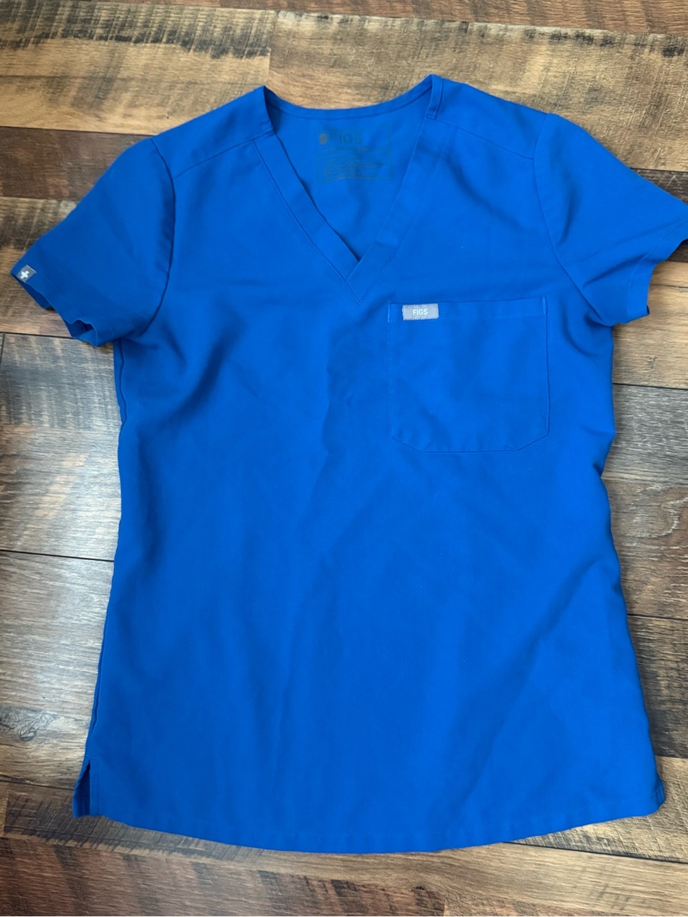 Figs Women’s Scrub Set - Cobalt Blue Catarina Top (XXS)& Livingston Pants(XS) - Picture 4 of 6